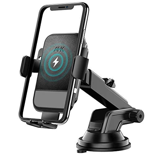 Wireless Car Charger Mount,10W Qi Fast Charging Auto-Clamping Car Phone Mount,Windshield Dashboard Air Vent Phone car Charger Holder Compatible iPhone Samsung and All Smartphone Black Wireless Car Charger Mount,10W Qi Fast Charging Auto-Clamping Car Phone Mount,Windshield Dashboard Air Vent Phone car Charger Holder Compatible iPhone Samsung and All Smartphone Black